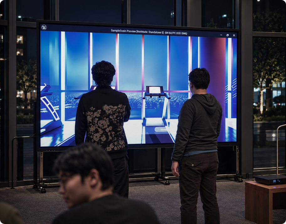 Svein team viewing an immersive digital experience